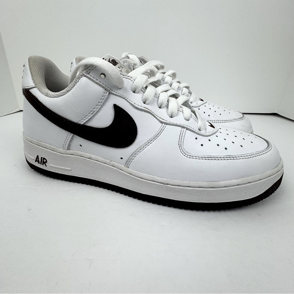 Nike Air Force 1 Low Anniversary Edition. White and Chocolate Brown. Mens size 9